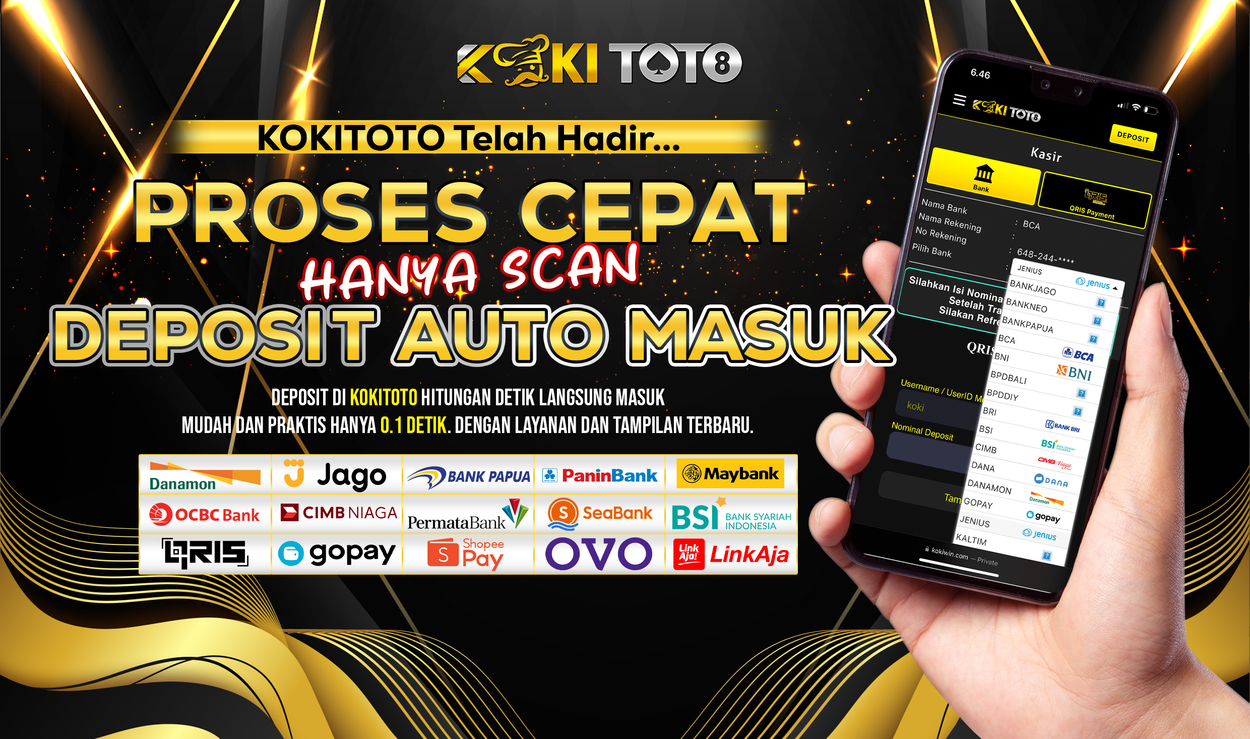 Deposit Cepat 1 Detik Kokitoto